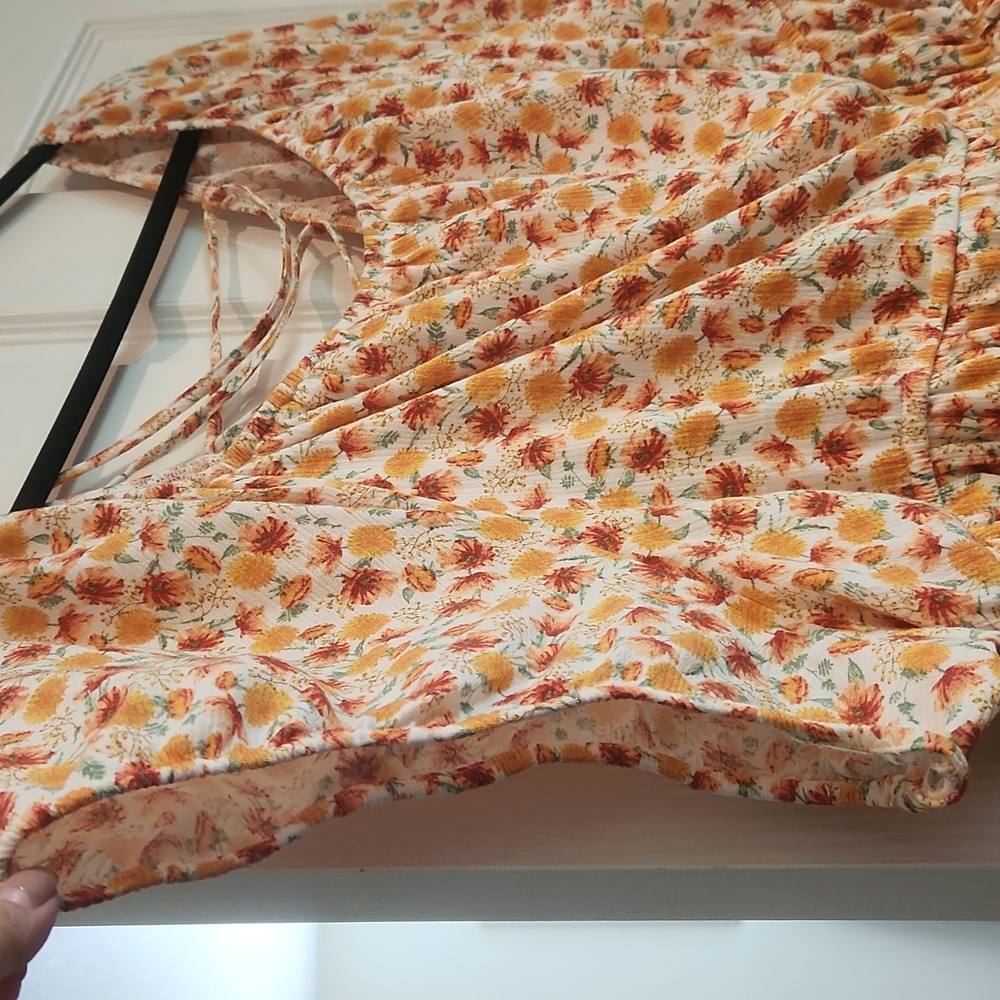 NWOT Torrid Sz 5 Marigold Spring Summer Top Blouse Corset Back Can Be Adjusted - Picture 4 of 10